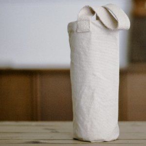 Set 2 Natural Canvas Wine Totes /Reusable/Gift Bag/Bottled Water/Sustainable